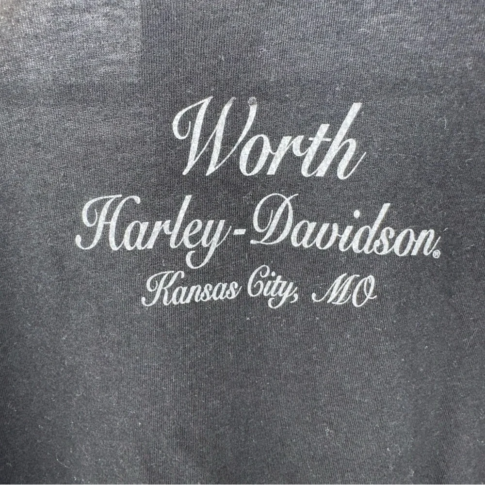 Harley Davidson Women’s Black Long Sleeve Shirt Worth Kansas City Size M - Picture 5 of 7